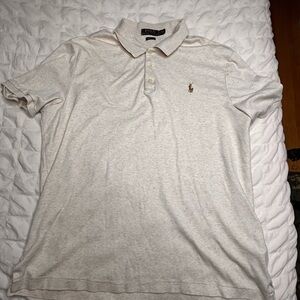 Polo by Ralph Lauren Men's Light Gray Polo Shirt